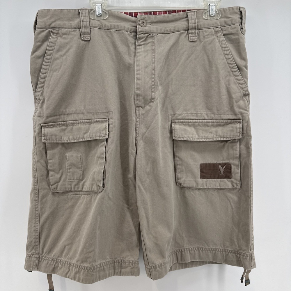 U.S. Expedition‎ Men's Cargo Shorts Size 38 Khaki Cotton Casual Outdoor